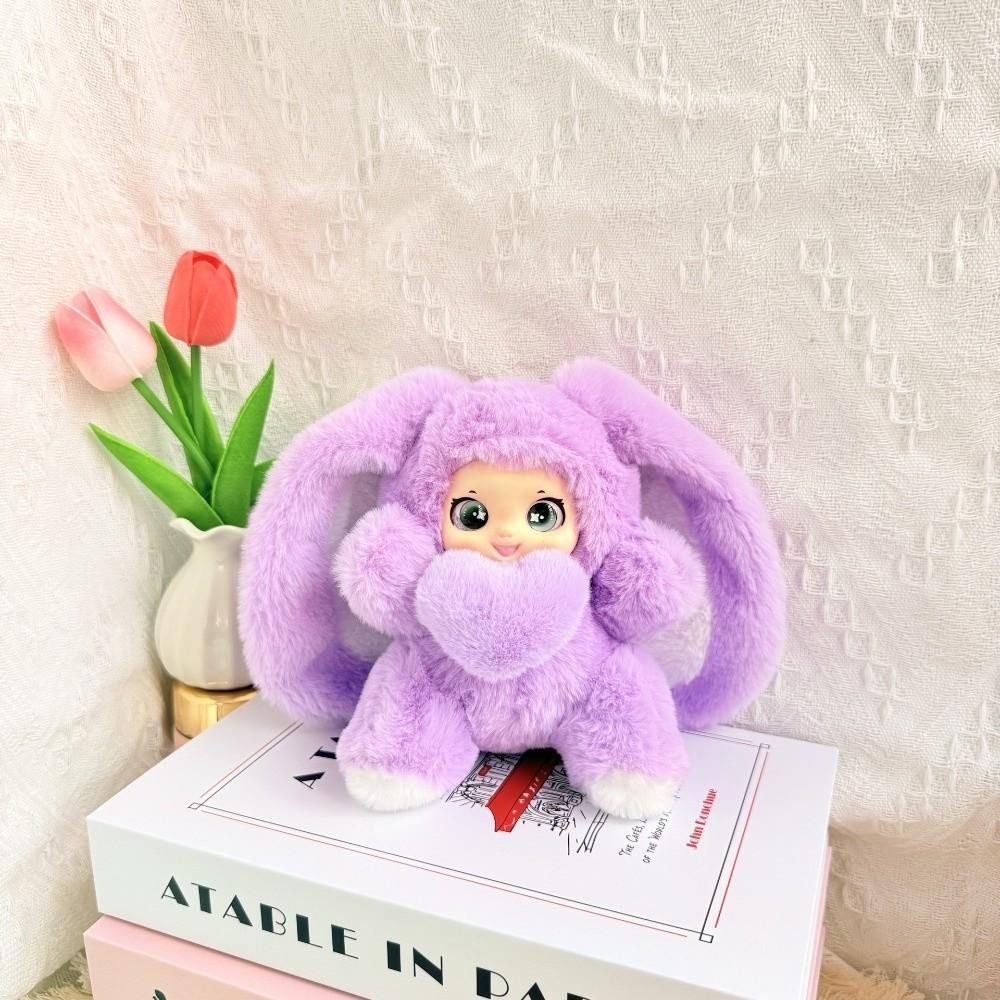 Bag Hanging Rabbit Plush Keychain Big Ear Car Key Ring Cartoon Bunny Doll Pendant Backpack