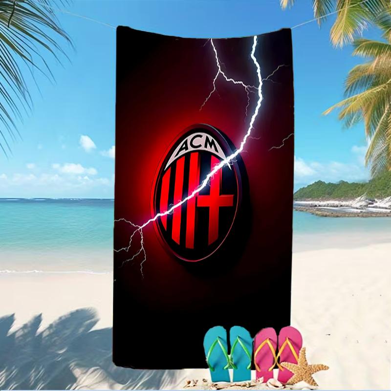 Beach Towel with Football club logo Pattern - soft,absorbent,machine washable Lightweight&Modern,swimming,Travel Essentials