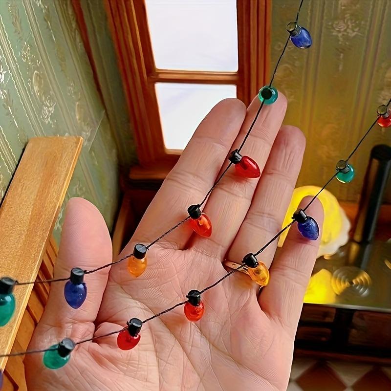 Miniature LED Bulb String, Non-Lighted Decorative Garland, Electroplated Beads for Christmas, DIY Crafts, 0.5m-3m