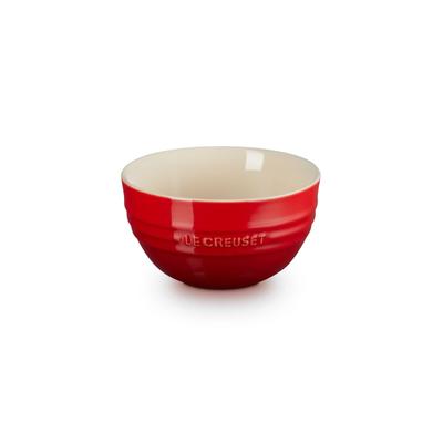 Le Creuset Rice Cherry Heat and Cold Microwave and Oven Safe Japanese Bowl, Red, Resistant, [Official Product]