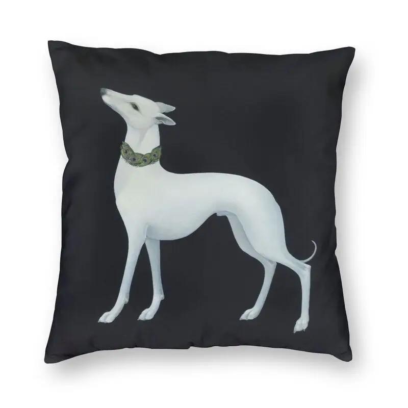 Cartoon Puppy Cushion Cover Sofa Home Decor Greyhound Square Pillow  Car    Moda