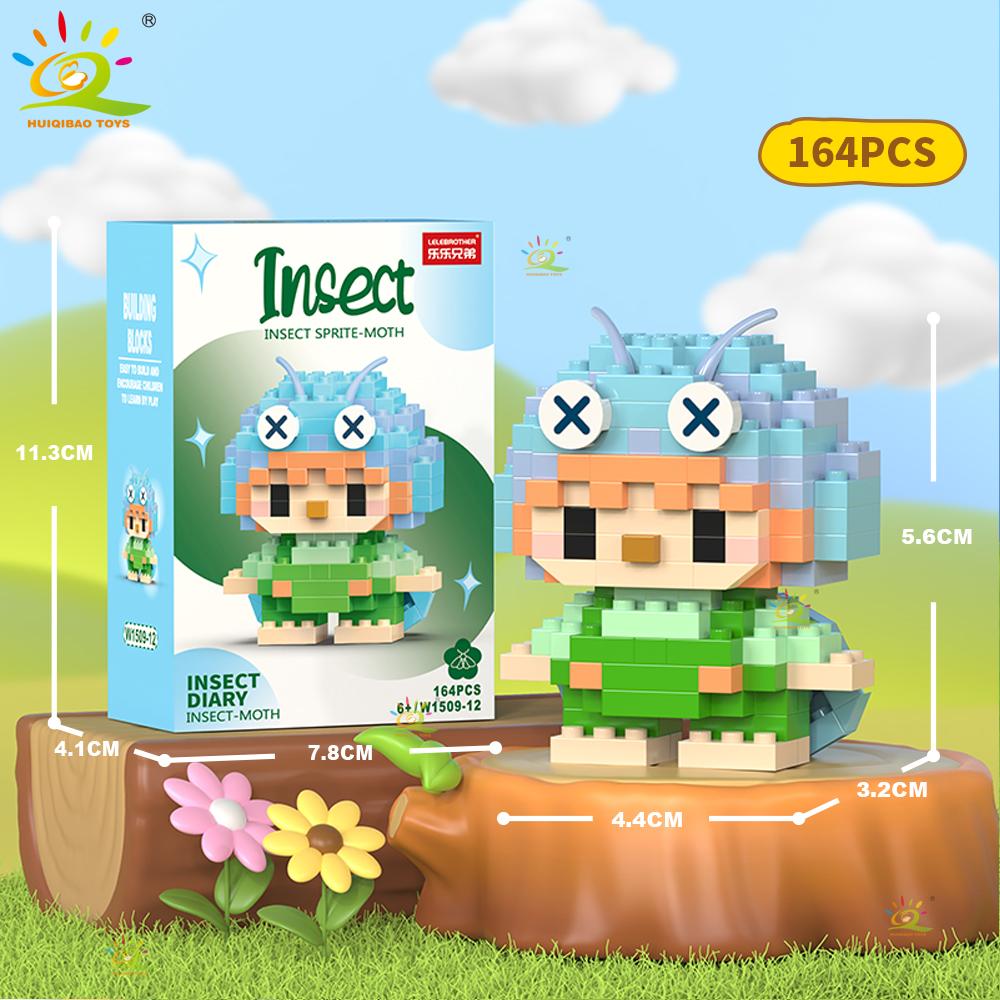 Mini Cute Insect Micro Building Blocks 3D Diamond Model BEE Snail Brick DIY City Construction Toy for Children Kid Gift