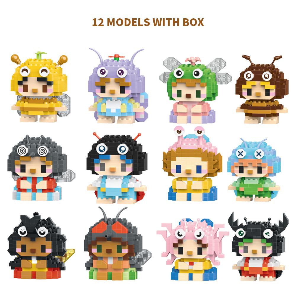 Mini Cute Insect Micro Building Blocks 3D Diamond Model BEE Snail Brick DIY City Construction Toy for Children Kid Gift