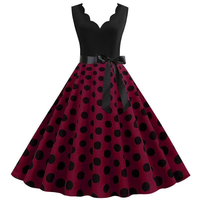 BITCED Women's Fashion Summer Spring V-Neck Sleeveless Casual Dresses
