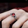 Pixiu Copper Coin Sterling Silver Open Ring - Women's Ethnic Style Retro Craftsmanship