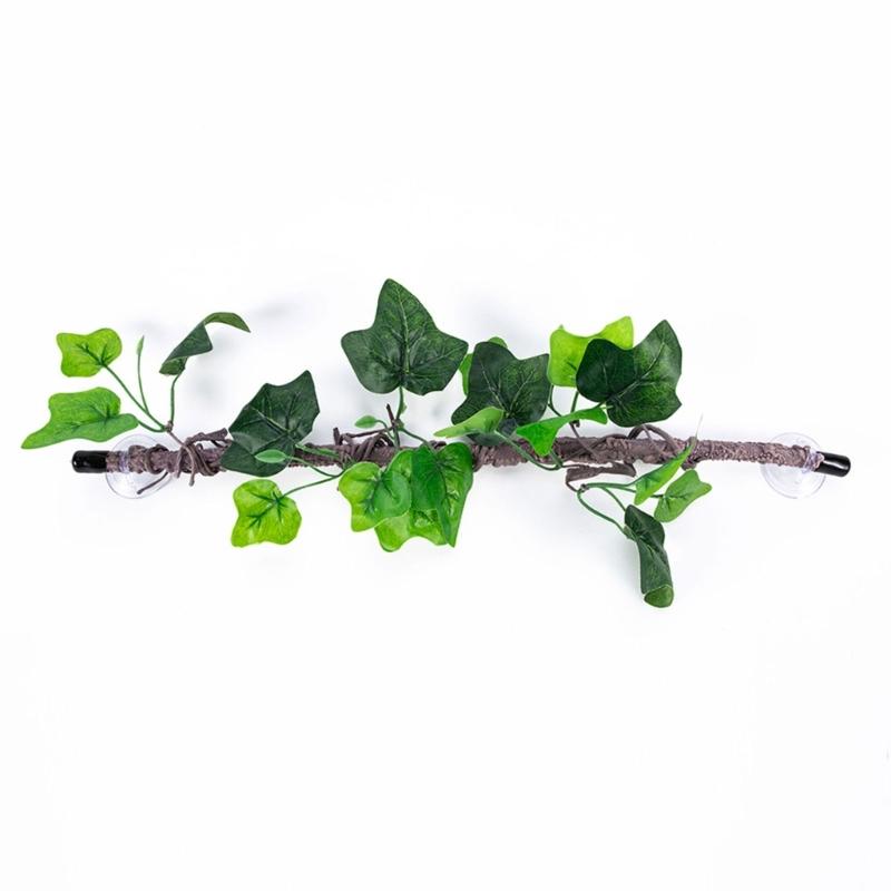 Artificial Branch for Reptiles Tanks Flexible and Safe Decoration Comfortable Environment Plant Vine with Suction Cup