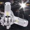 Motorcycle Headlight White LED Bulb Fanless Spotlight H4 Three Claw High Brightness High/low Beam Conversion Kit for Honda