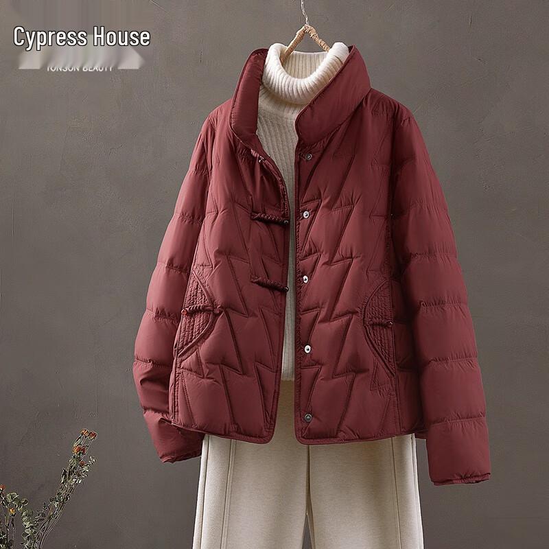 

Женская куртка в стиле ретро со стойкой и 90% пуха белой утки L