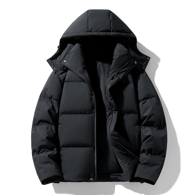 

Пуховик зимний новый мужской однотонный пух белой утки с капюшоном модный бренд утолщенная теплая куртка 4XL