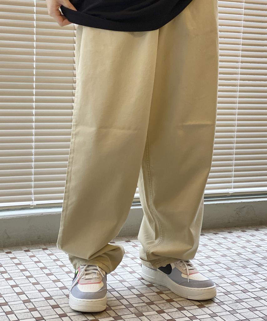 Bieseulaebis Mid 90 Baggy Cotton Pants Beige