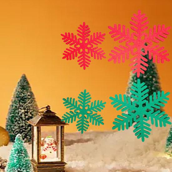 12 Stück Filz-Platzset Weihnachts-Themen Tischdeko Hitzebeständige Untersetzer Feiertags-Essmatten für Partys Restaurants Zuhause