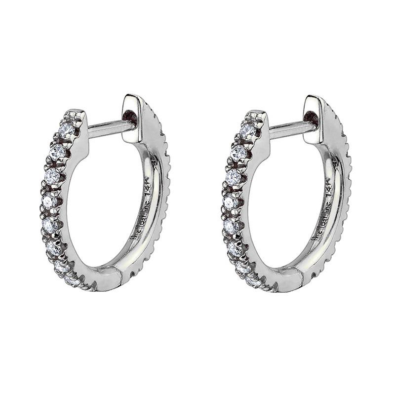 Cross-Border Elegant Women's Zircon Ear Cuffs and Hoops