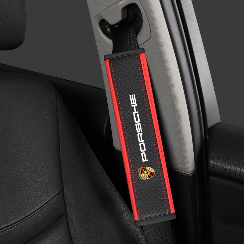 for Porsche Cayenne Panamera Macan Boxster 911 Carrera-GT 928 944 2Pcs Car Seat Belt Protector Cover Auto Interior Accessories