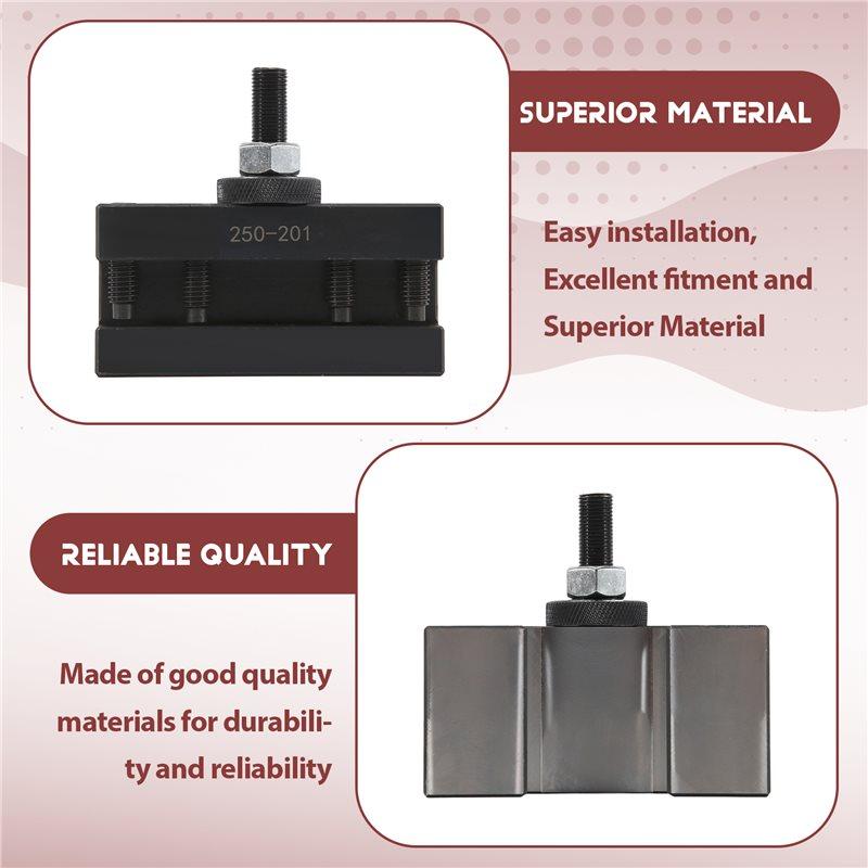 A20F-2Pcs 250-201 Quick Change Tool Holder Turning And Facing Tool Holder For Lathe Cutter Cutting Tool Bits