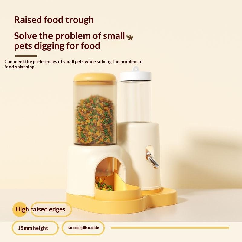 New 2 In 1 Hamster Automatic Feeder Water Dispenser Set For Small Pets Guinea Pig Gerbil Cage Accessories Small Pets Supplies