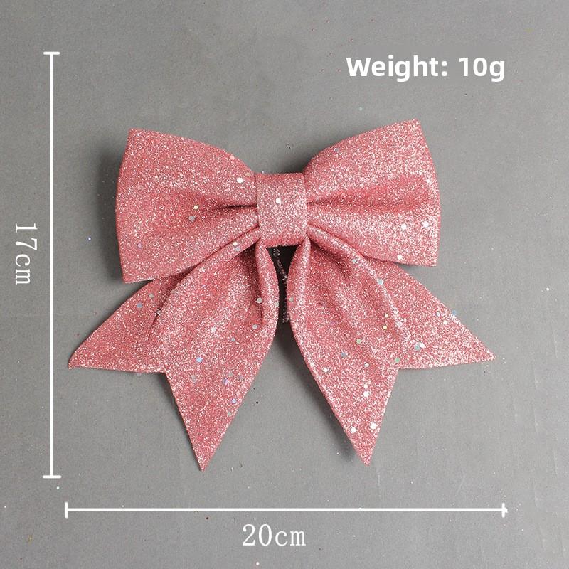 Christmas Gold Powder Bow-shaped Christmas Tree Decoration Pendant Gift Box Accessory
