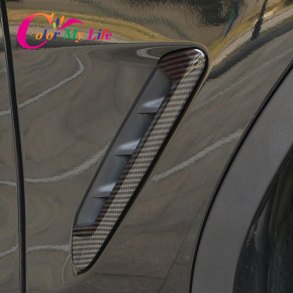 Color My Life Car Side Fender Cover for BMW X3 X4 G01 G02 2018 -  Shark Gills Flow Air Vent Trim Sticker