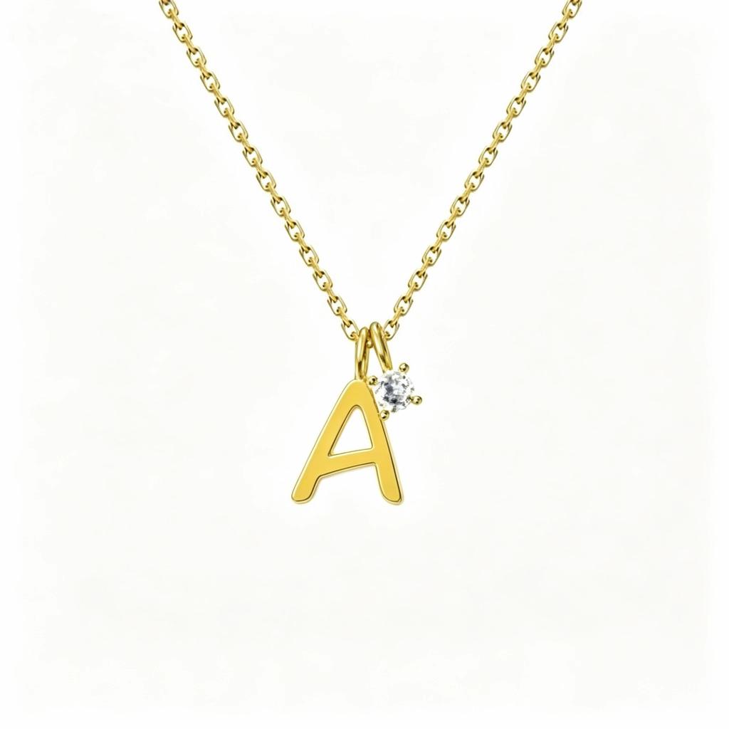 Factory Fine Jewelry 925 Sterling Silver 26 Letters Pendant Necklaces for Women Dainty Versatile Daily Wear Necklace