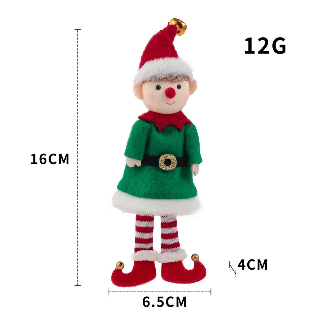 1pcs Christmas Elves Stuffed Plush Dolls Hanging Ornaments Xmas tree Decor cute Boy Girl Elf Pendant Kids Gifts Updated Year noel