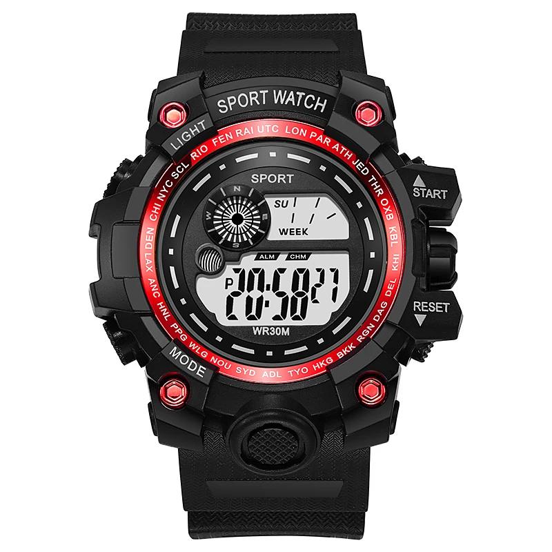 Men Sports Watch Outdoor Multifunction Life Waterproof Electronic Watch Stopwatch LED Digital Wristwatches Sport Clock for Kids