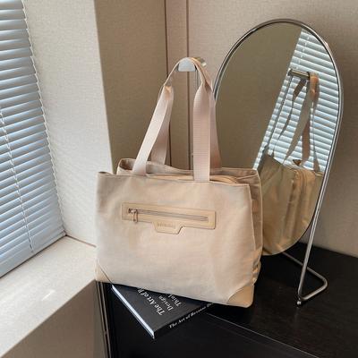 Lazy Style Large-capacity Canvas Bag for Women, Seasonal New Arrivalfashion Student Class Computer Bag, Shoulder Satchel Tote Bag