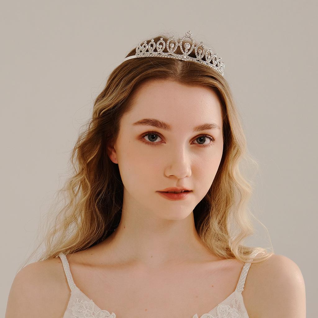 Alloy Rhinestone Birthday Crown Comb Bridal Wedding Party Hair Accessories Children's Performance Rhinestone Headband Crown