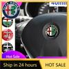 Autocollants de Voiture Pour Alfa Romeo 1 Pièce 40mm Autocollant Badge Logo Volant de Voiture pour Alfa Romeo Mito Giulia Giulietta 147 156 166 159