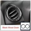 For Toyota RAV4 2006-2011 2012 Black Wood Grain Dash AC L&R Air Outlet Vent Trim