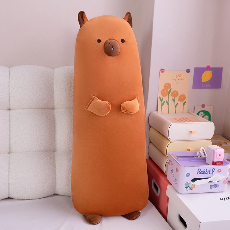 

Cute And Charming Extended Sleep Animals Plush Pillow Cuddly Squishy Pig Capybara Animal Gentle Plushie Xmas Present 70cm