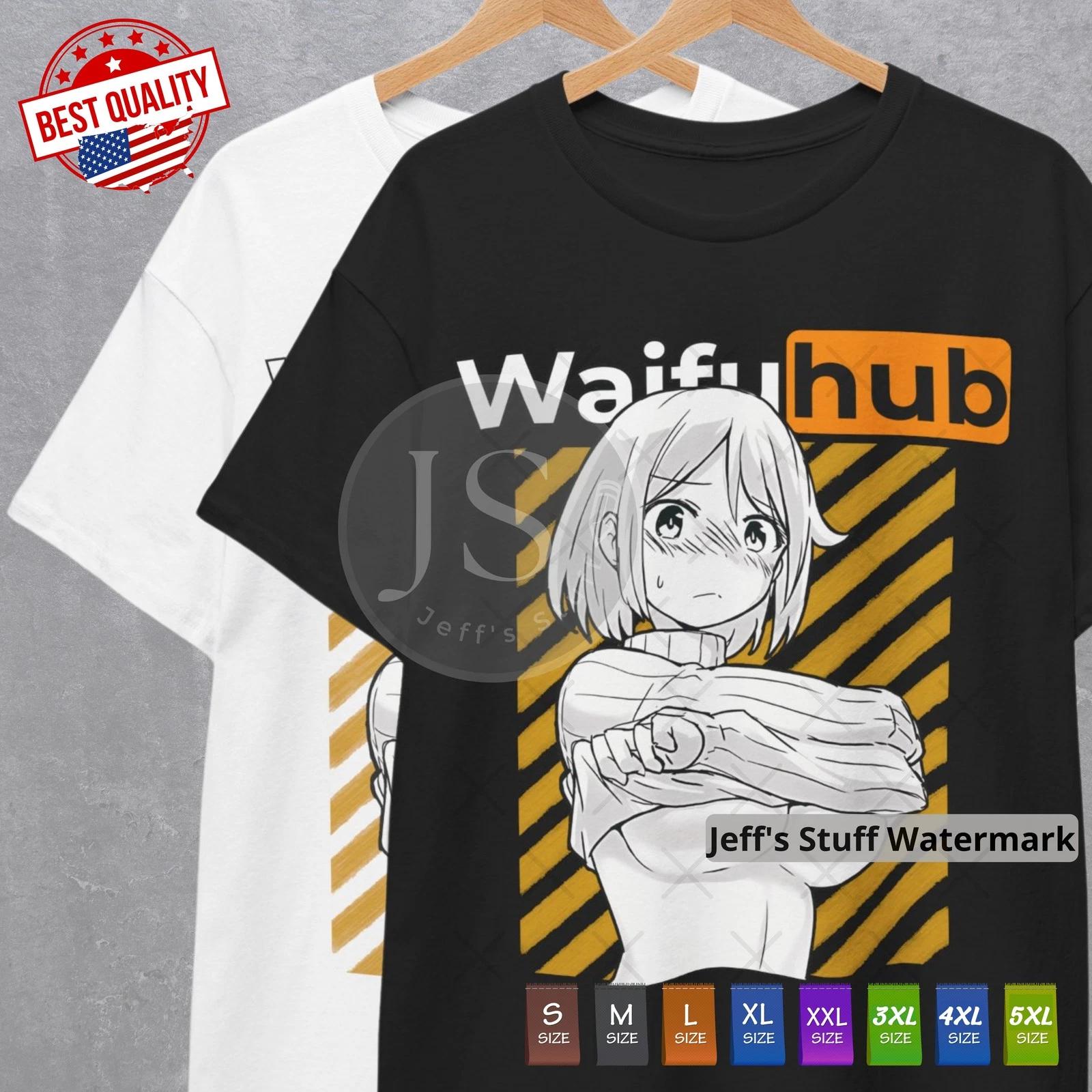 Кавайный Waifu Hub Футболка Аниме Манга Японская Одежда Отаку Сугой Гик Футболка S