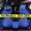 For Mazda 2 Saloon 2026 2025 2024 2018 2017 2016 2015 Car Floor Mats Rugs Leather Mat Carpet Foot Pads