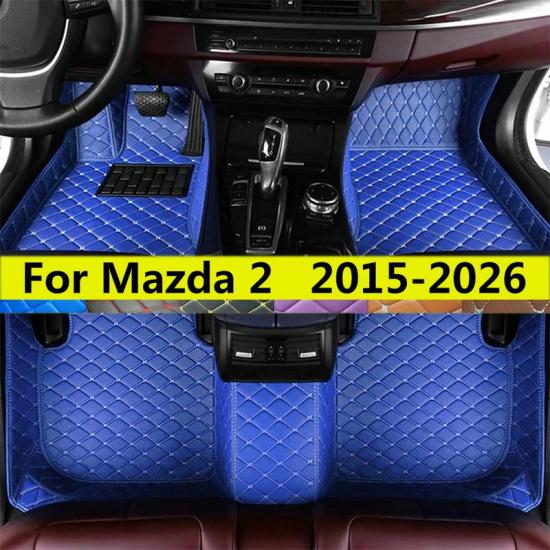 For Mazda 2 Saloon 2026 2025 2024      2018 2017 2016 2015 Car Floor Mats Rugs Leather Mat Carpet Foot Pads