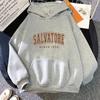 Jesień Zima Casualowe Damskie Bluzy z Kapturem Salvatore Od 1864 Męskie Bluzy z Kapturem z Nadrukiem Vampire Diaries Sweter Vintage Pulowery