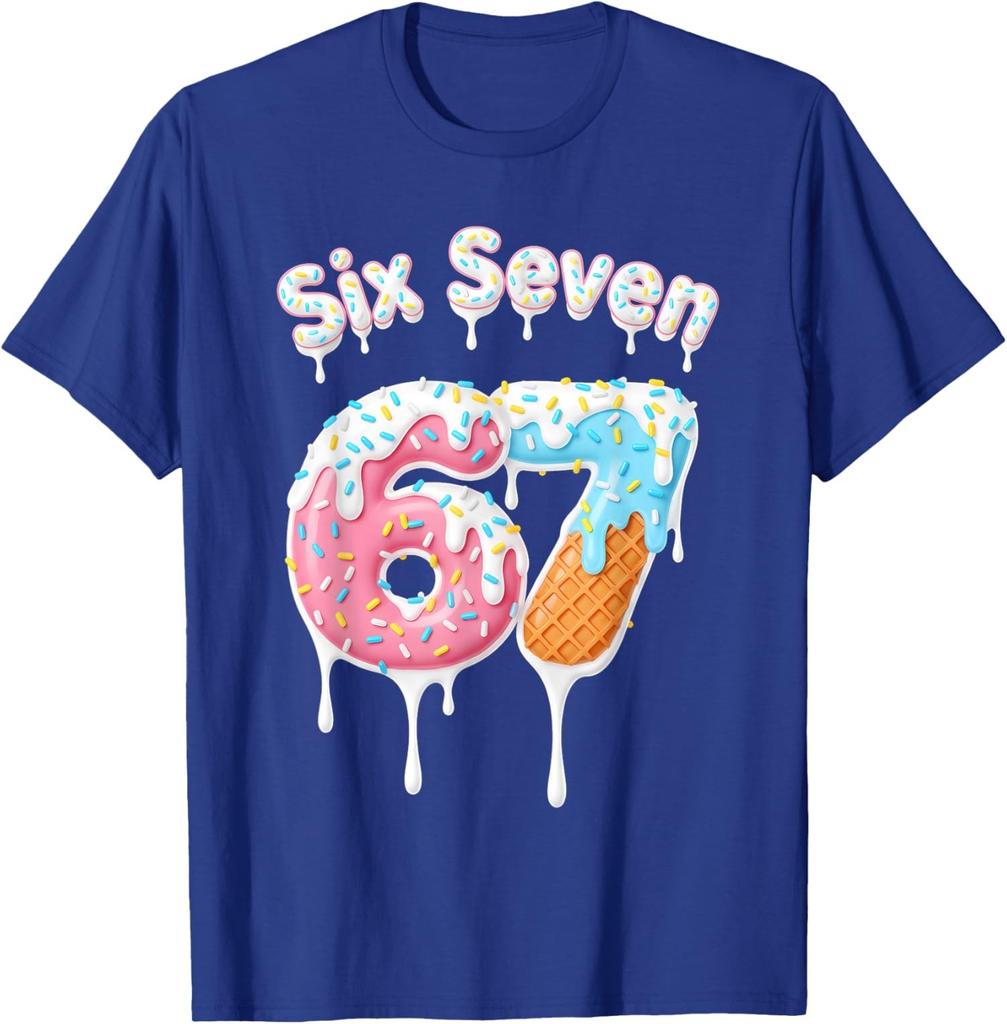 Cute Meme Cream Drip Six Seven 67 Cream Unisex T-Shirt