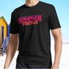 Neues Stranger Things 4 Textlogo Gradient Rot Aktives T-Shirt Lustig Größe S - 5XL