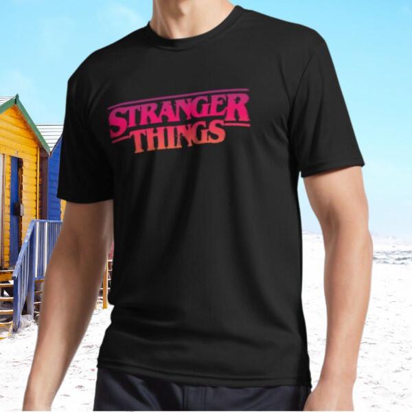 

Новая футболка Stranger Things 4 с текстовым логотипом, градиентно-красная, активная, смешная, размеры S - 5XL XL
