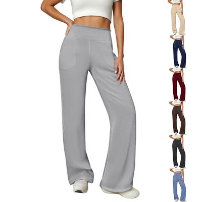 Yoga Pants Women Wide Leg Pants High Waist Stretch Dress Loose Casual Sweatpants With Pockets