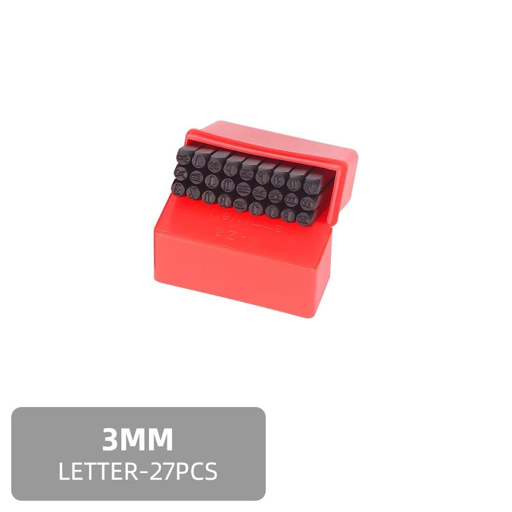 3-12.5 mm Digital Letter Stamp With Plastic Case Letter Stamp Punch Tools Leather Steel Punch