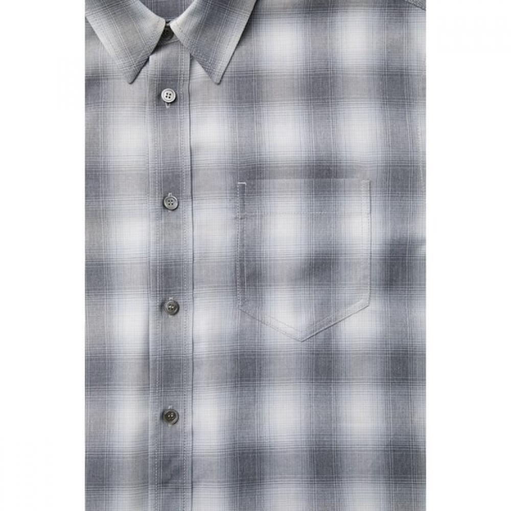Customellow Grey Relaxed Fit Check Shirt Cwsaw25112gyx