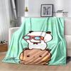 Cute cartoon bear printed blanket Warm Flannel Blankets Soft and Comfortable Home Travel Blanket bed linings Birthday Gift