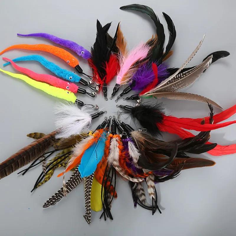97cm Retractable Cat Feather Toys Kitten Funny Rod Cat Wand Toys Plastic Pet Cat Toys Interactive Stick Pet Cat Supplies