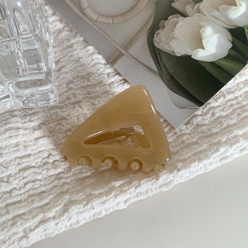Korean New Fashion 2.5cm Mini Triangle Hollow Colorful Hair Clip Simple Advanced Acetic Acid Shark Clip Hair Accessories