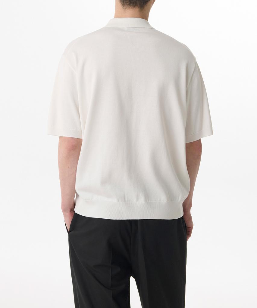 Musinsa Standard Cotton Tencel Collared Short Sleeve Cardigan [Ivory]