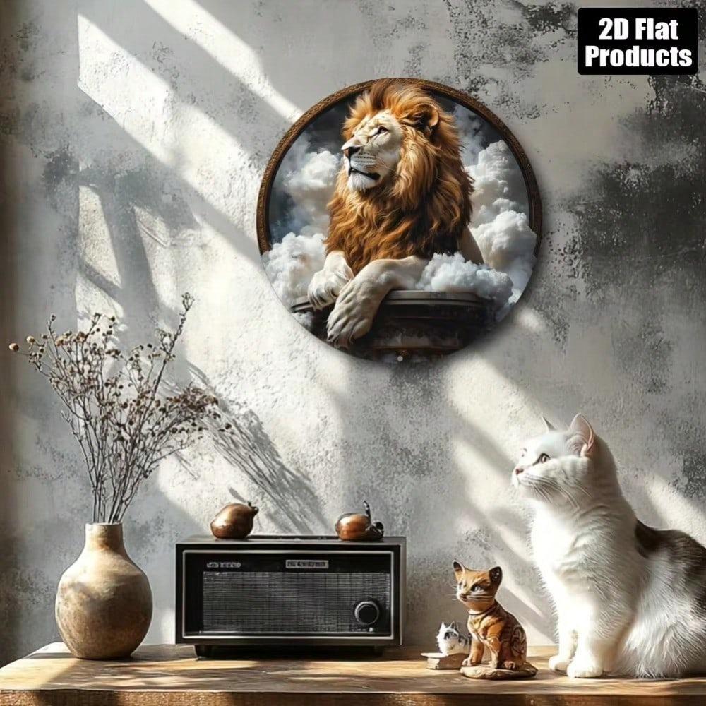 2D Retro Round Metal Sign 8x8 Inch Rustproof Vintage Wall Art For Home Office Bar Cafe Decor