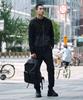 Stco Nylon Contrast Zip-Up Hoodie Knit_Black (Semi-Oversized Fit)_Swiwa04Nsb