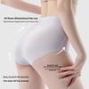 Plus Size Women's Summer Thin Ice Silk Trackless Cotton Crotch Quick Drying Breathable High Waist Triangle Briefs
