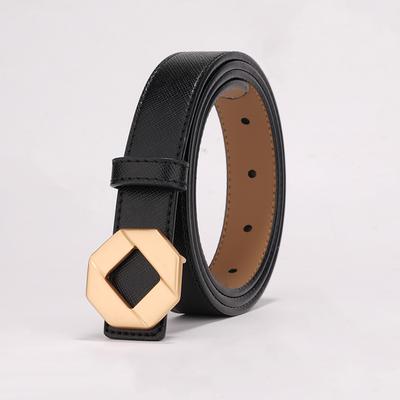 New Genuine Leather Women's Belt Texture Versatile Casual Women's Pure Cowhide Letters Belt Wide Belt