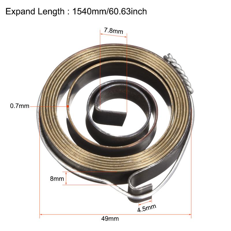 Molletta di Ritorno per Trapano a Colonna Molla del Mandrino Molla a Spirale di Ritorno dell'Alimentazione Assemblaggio Rivestimento Nero Espandi Lunghezza 680-1800mm Diametro Esterno Molla 34-66mm