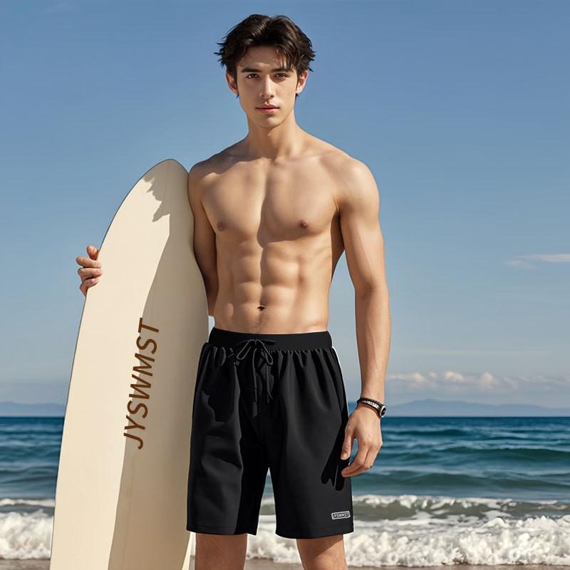 Mens Quick-Dry Swim Trunks With Pockets Swimming Spa Leisure Water Sports