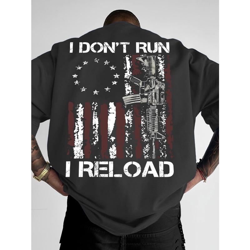 

Men S Short-Sleeve Casual T-Shirt Featuring Retro Hip-Hop Letters And Gun Elements 4XL чорний